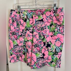 Lilly Pulitzer Floral Shorts - Pink and Green